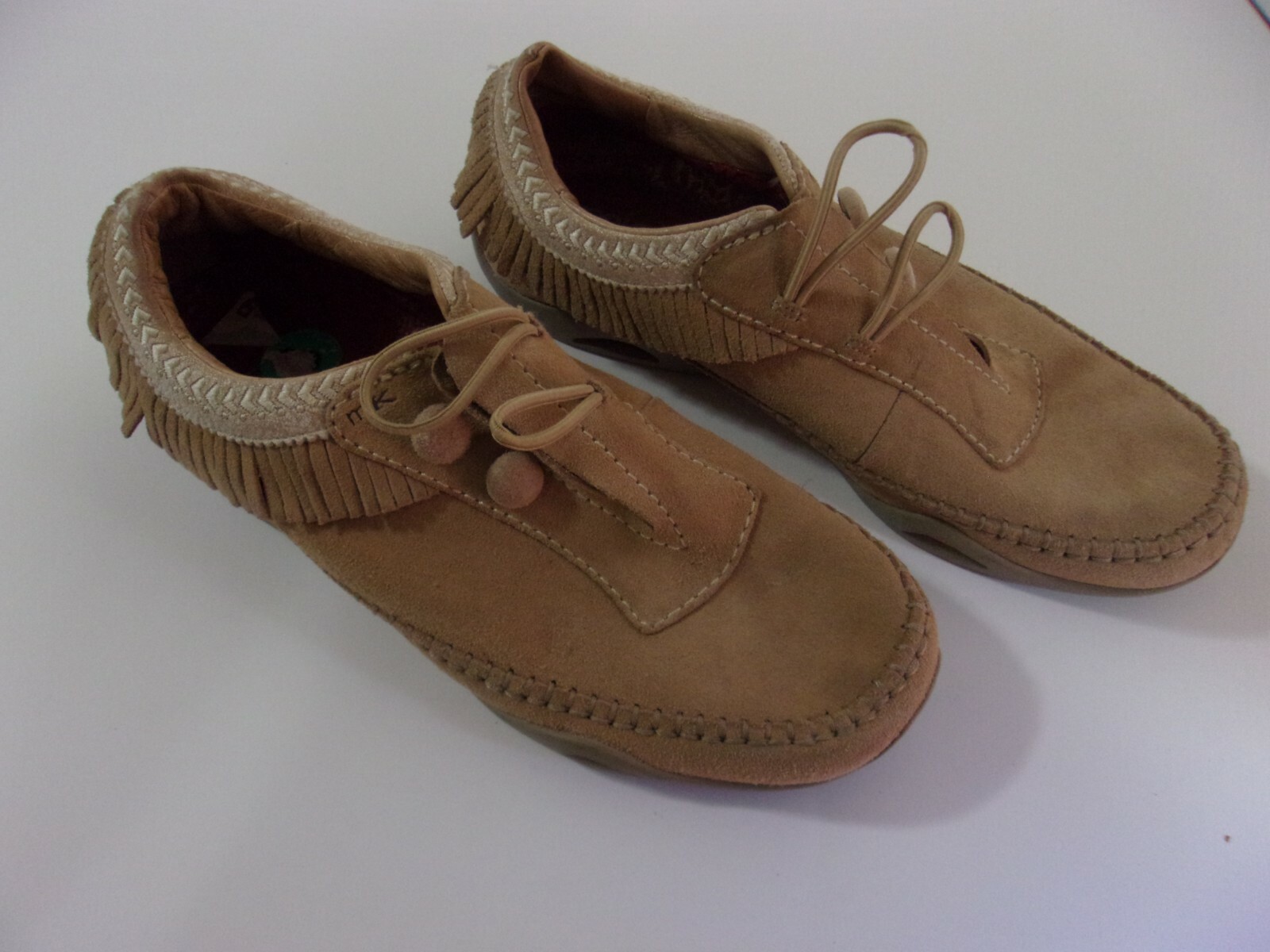 MICHELLE K Women’s Casual Suede Leather Walking Shoes SIZE 8M