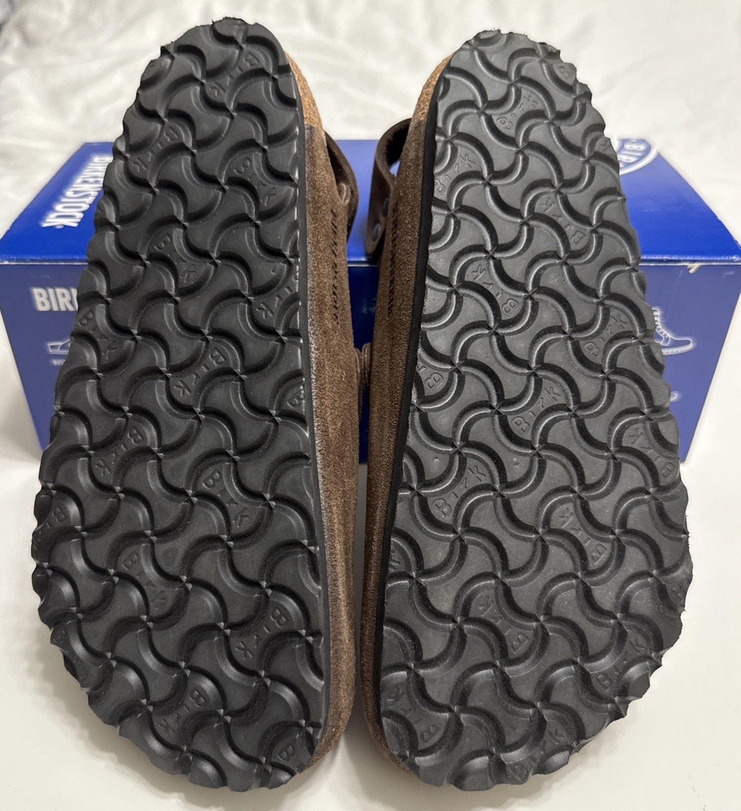 Birkenstock 37 Tokio II Suede Leather Carafe Brown Clogs Narrow Regular NIB