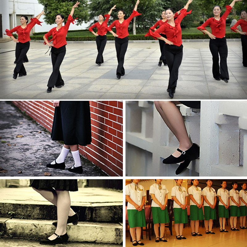 NEW Women’s Chinese Black Cotton Shoes Ballerina Ballet Flats Shoes Breathable