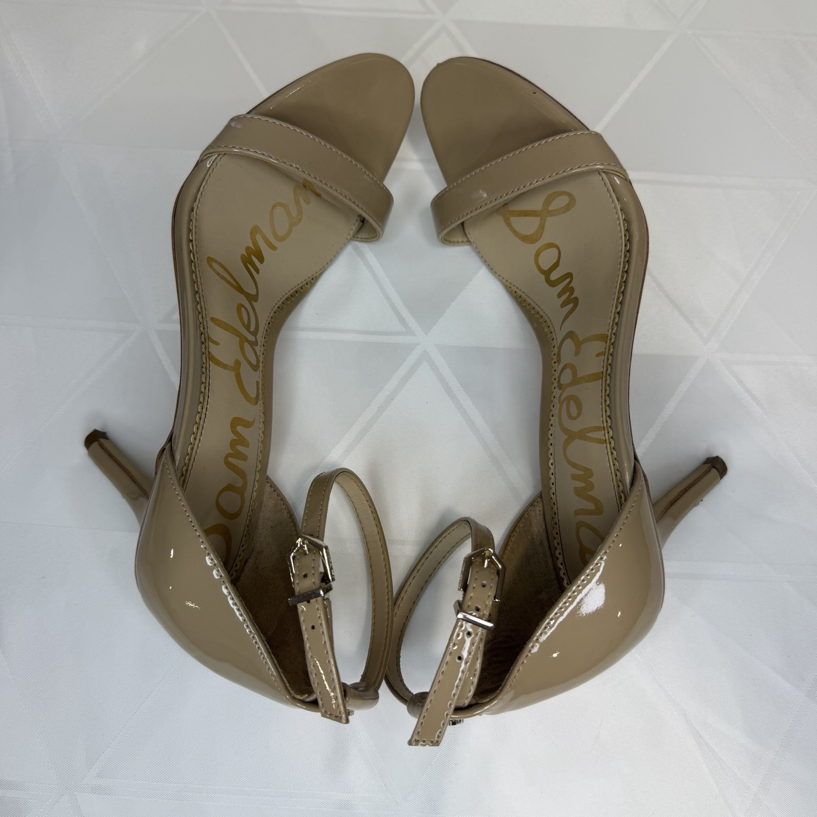 Sam Edelman Women’s Nude Colored Sandals Ariella With 3” Heels Size 8