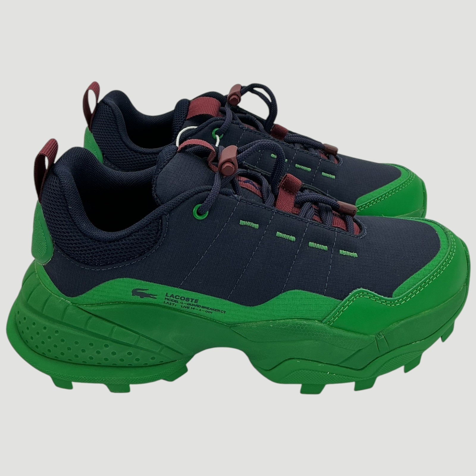 Lacoste L-Guard Women’s Size 5.5 Navy/Green Sneakers NWOB