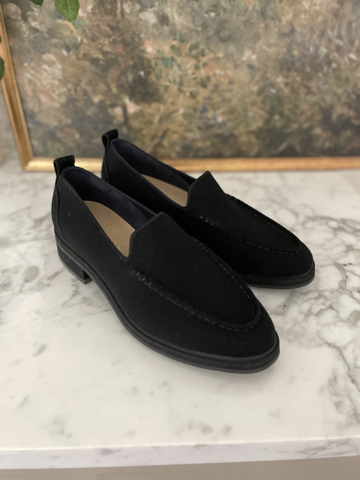 NEW Rothy’s The Lug Loafer Merino Wool Black RPET Size 8 Womens Eva Sole