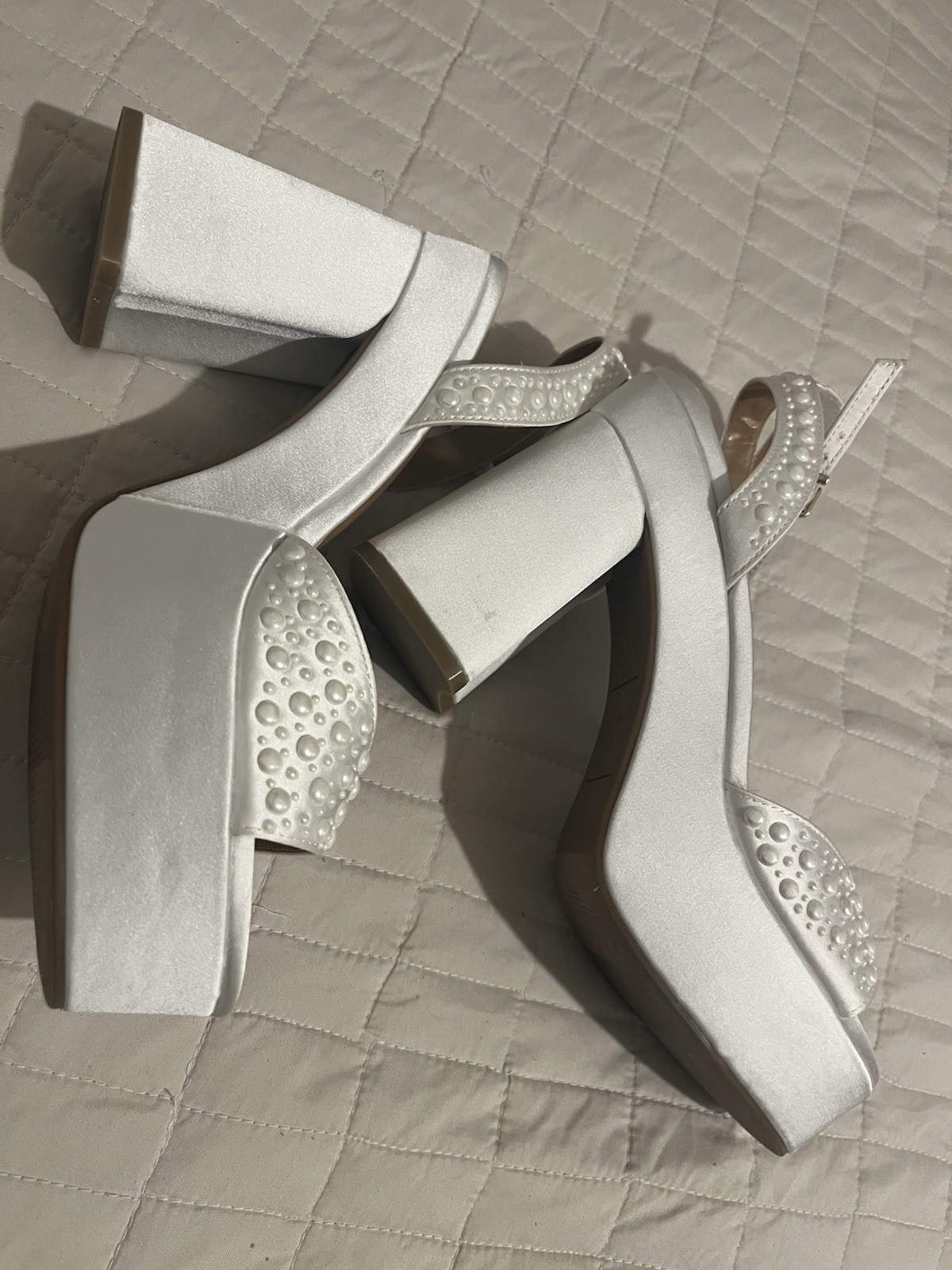 DV Dolce Vita Women’s Wizzard Pearl Platform Dress Sandals Size 7.5
