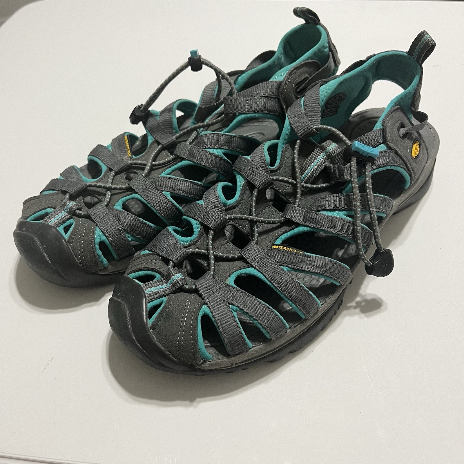 KEEN Waterproof Drawstring Women’s Sandals Gray/Teal US 10
