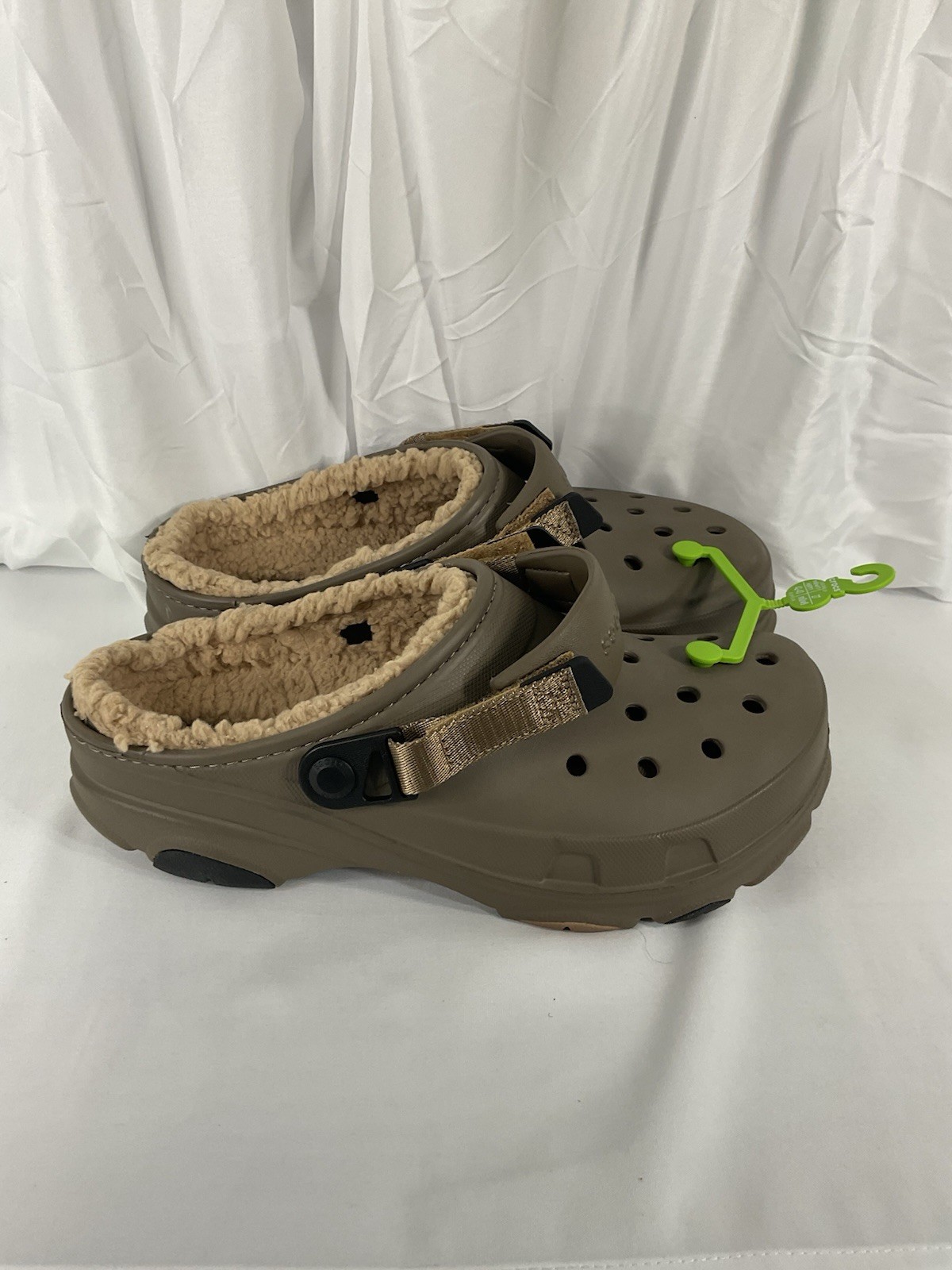 Crocs All Terarain Clogs Unisex with lining Slip On Shoes M9/W11 NWT Taupe