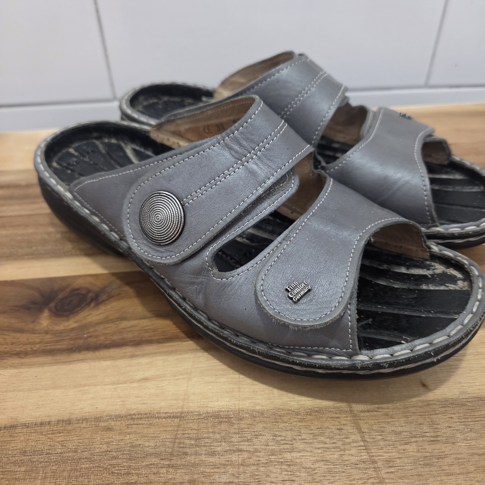 Finn Comfort Sz 38 Women’s Slide Sandals Slip On Germany Lot Of 3 NO Insoles EUC