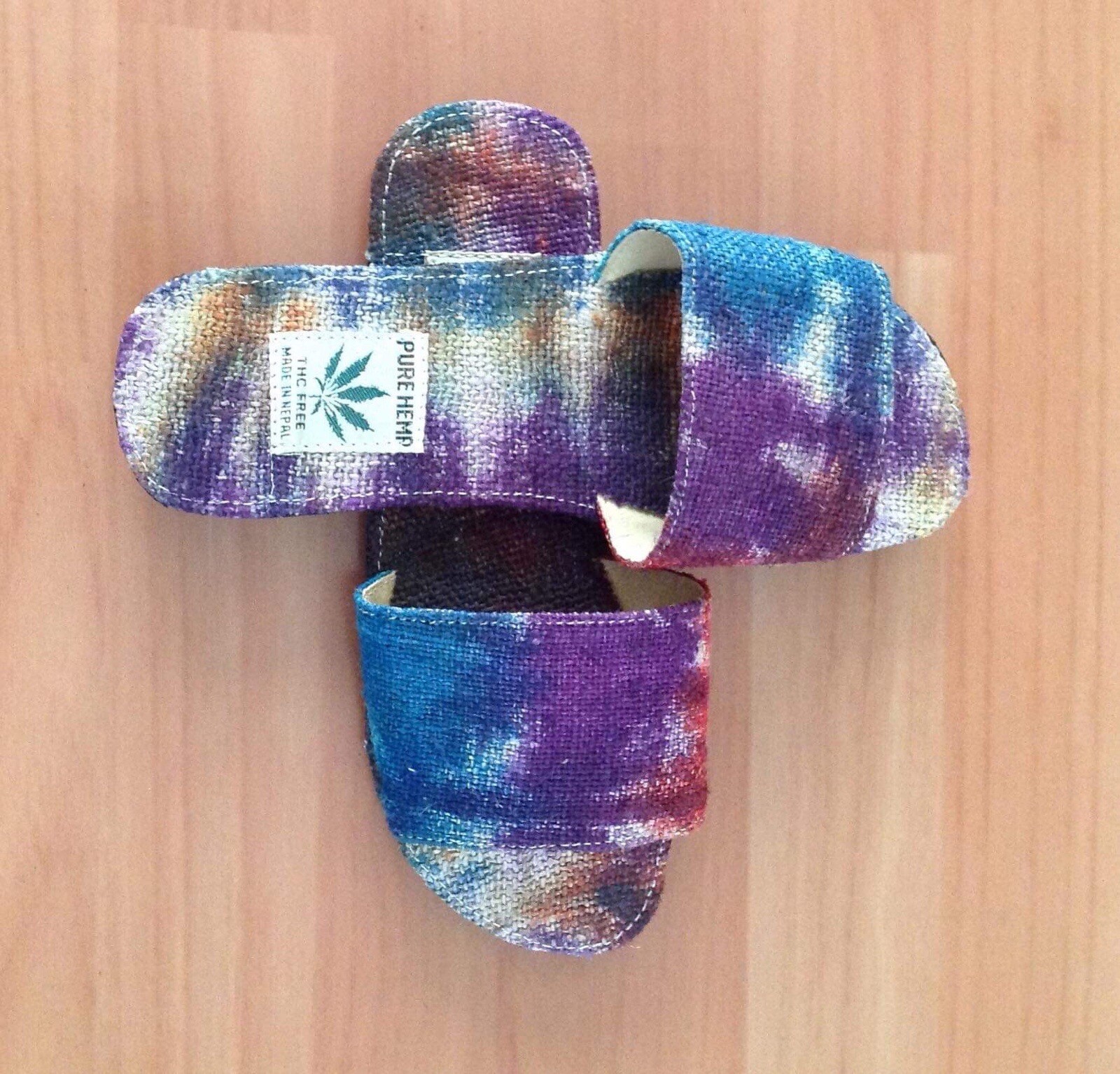 Tie Dye Hemp Slippers