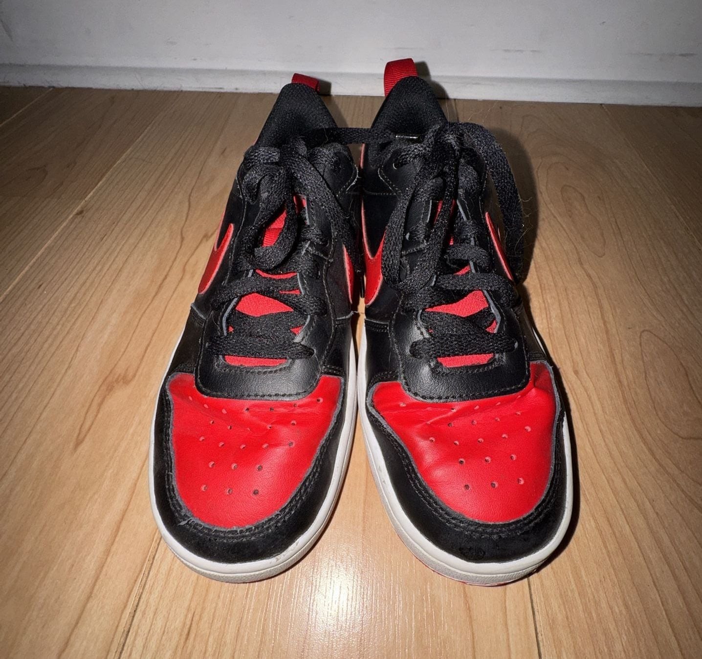 Nike Court Borough Low 2 GS Black University Red BQ5448-007