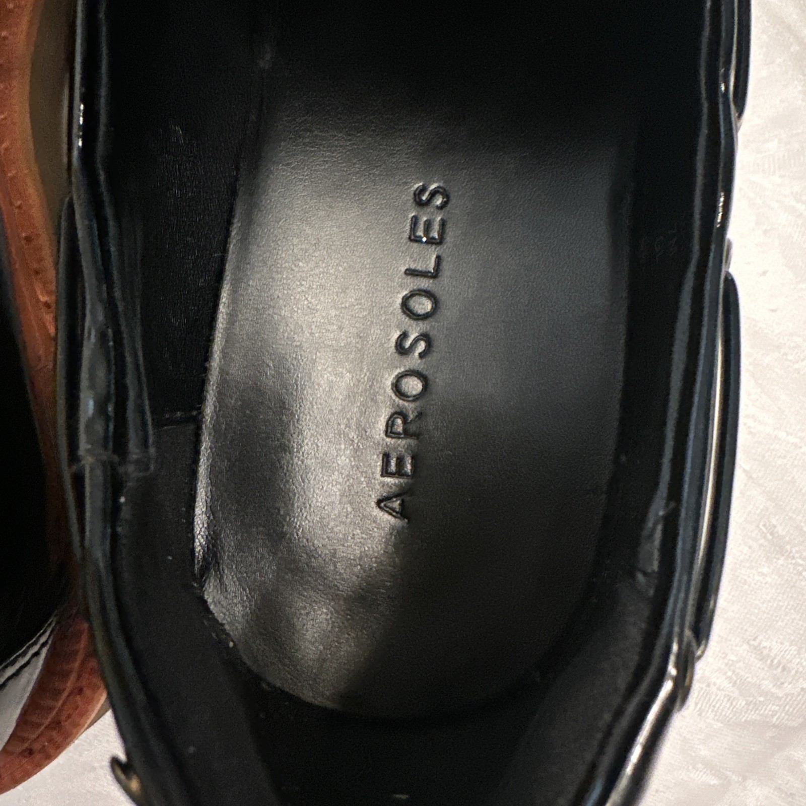 Aerosoles Russell Smart Start, Patent Loafer, Shoe Black Patent Tie Size 7