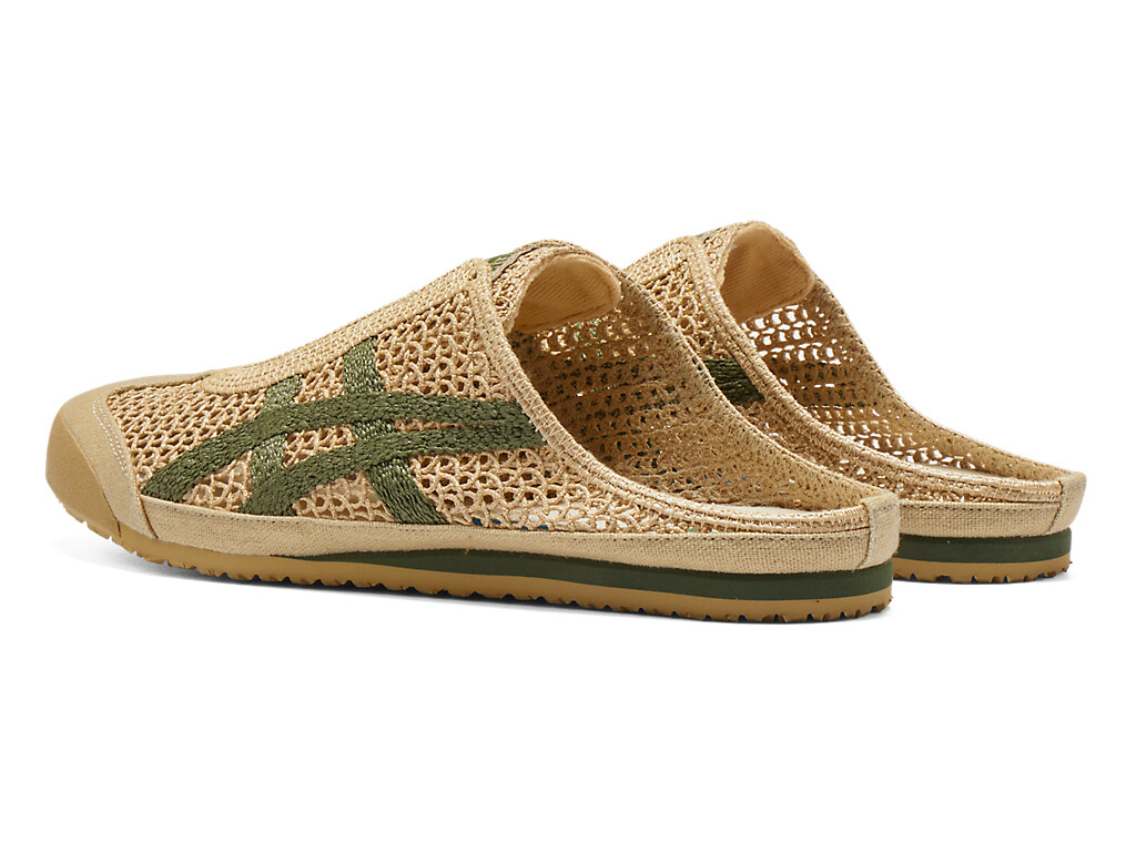 Onitsuka Tiger MEXICO 66 SABOT 1183C123 BEIGE/GREEN US Women size 6.5 EU37.5 UK4