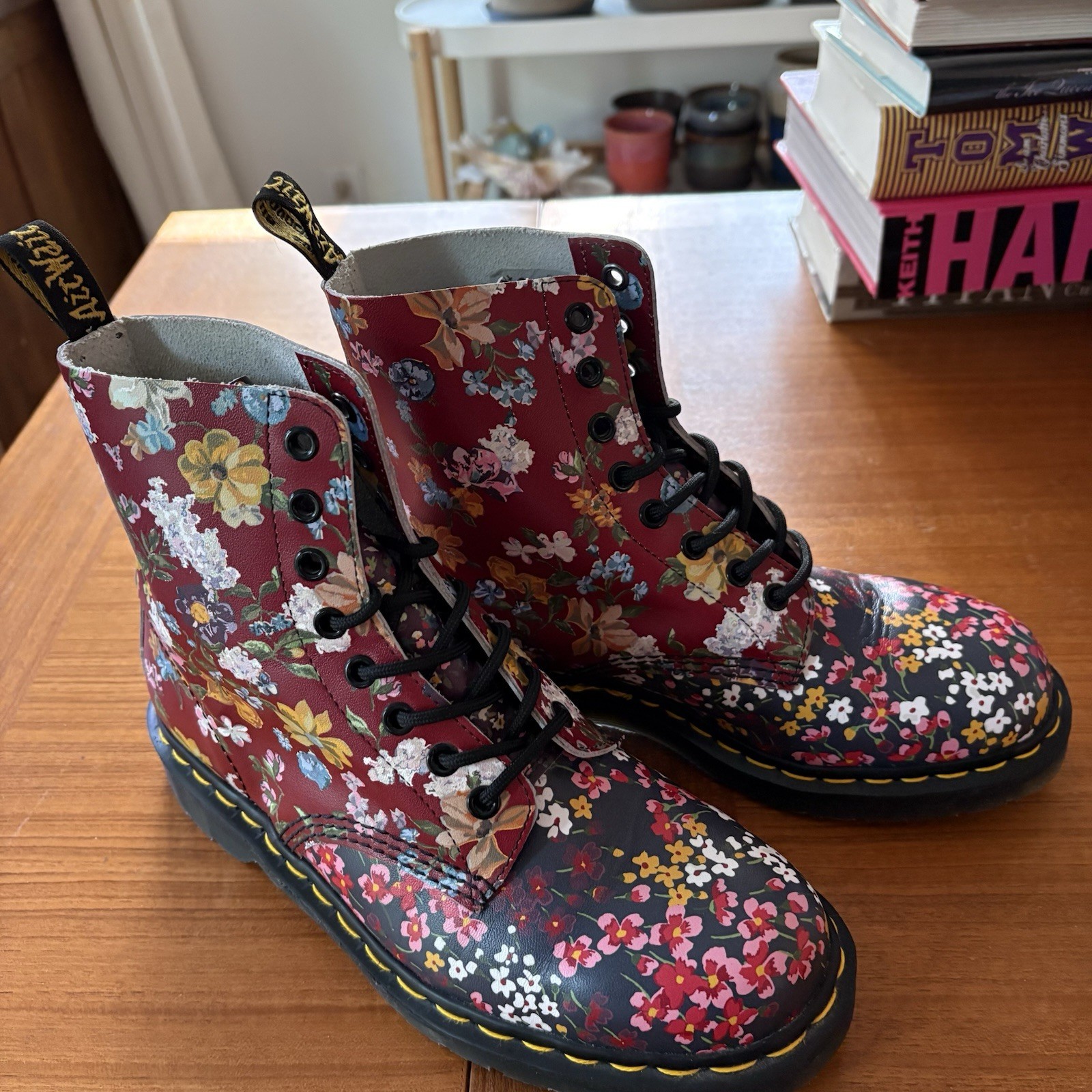 Dr. Martens 1460 Wanderlust Floral Pascal Leather Boots Docs NEW W9