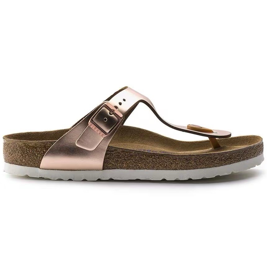 NIB BIRKENSTOCK Gizeh Soft Footbed Sandals – Copper (Rose Gold) EU 37