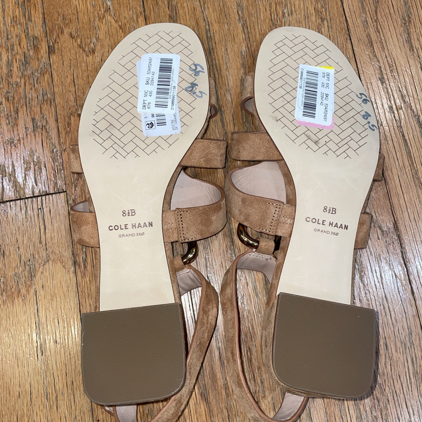 Cole Haan Lyanna Link Women’s Suede Dress Sandal, Size 8.5 B NEW ($160)
