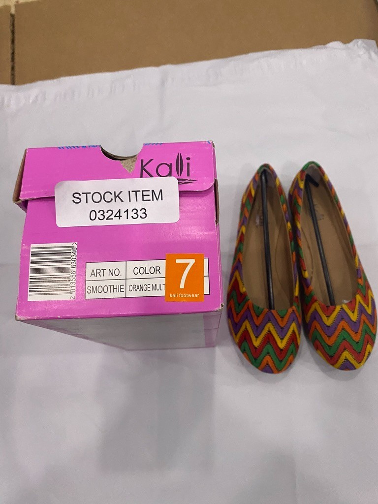 Kali Collection Womens Sz 7 Orange Multi Color NIB Retro Hippie Festival Shoes