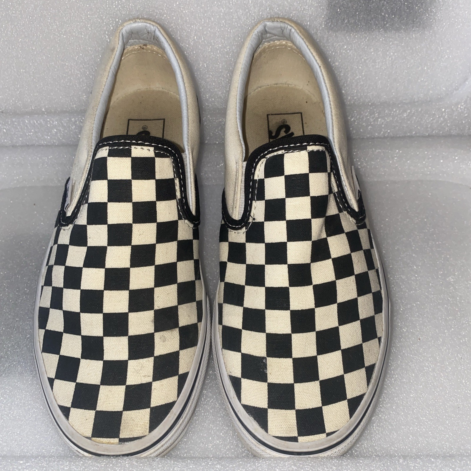 VANS Women’s Checkered Board Slip-On Shoes, Multicolor, Size 7 Sneakers