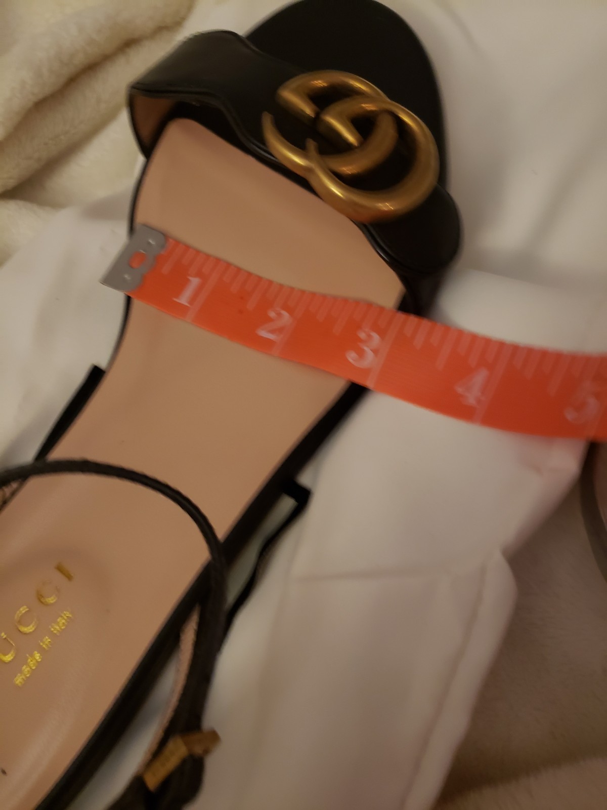 Gucci GG Marmont Flat sandals 36+ Calf Skin Leather My own $630 New Price Drop