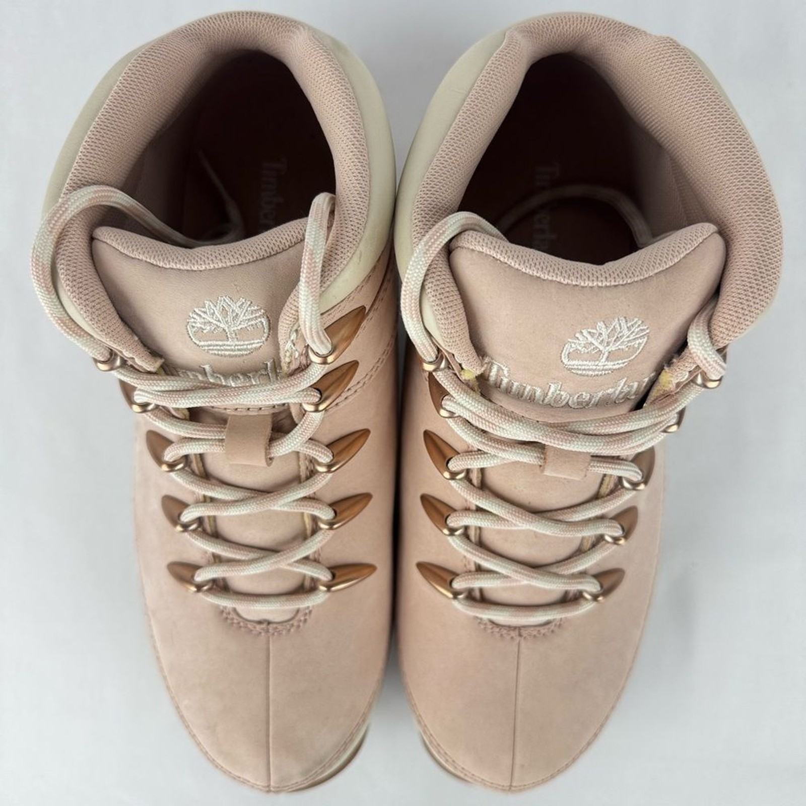 Timberland Pink Euro Sprint Mid Hiker Boots -Leather