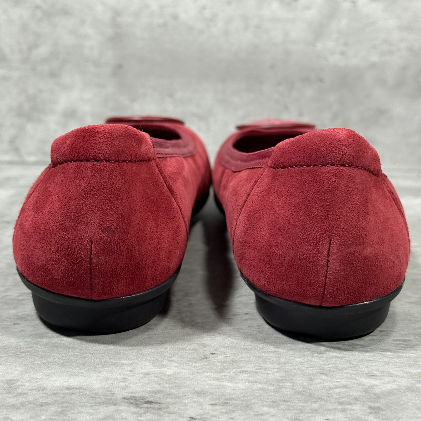 Collection by Clarks Gracelin Zone Red Suede Slip On Ballet Flats Women’s 9.5 W