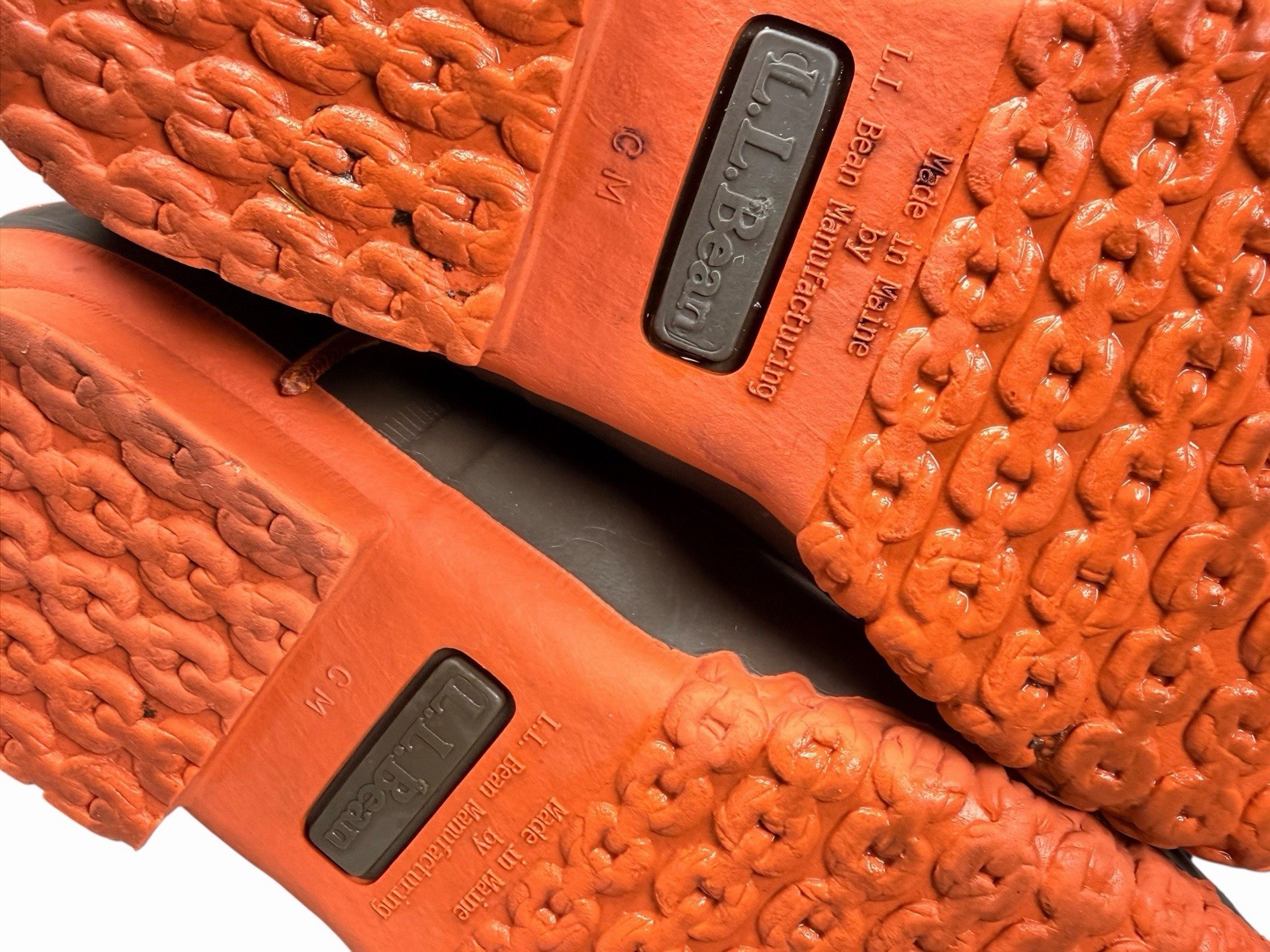 L.L. Bean Maine Hunting Duck Boots 2017 Limited Orange Chain Sole USA Womens 7M