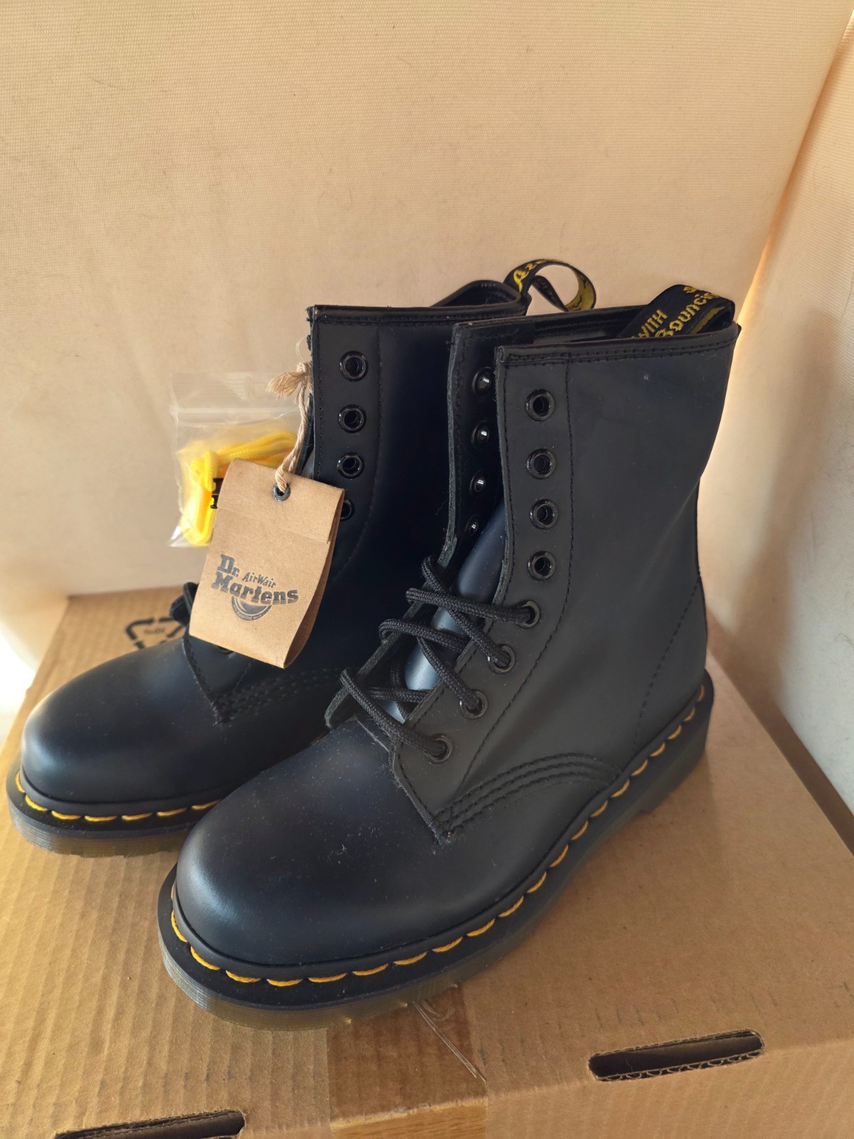 Dr. Martens 1460 W Navy Blu Marin Smooth Boots size M4 W5