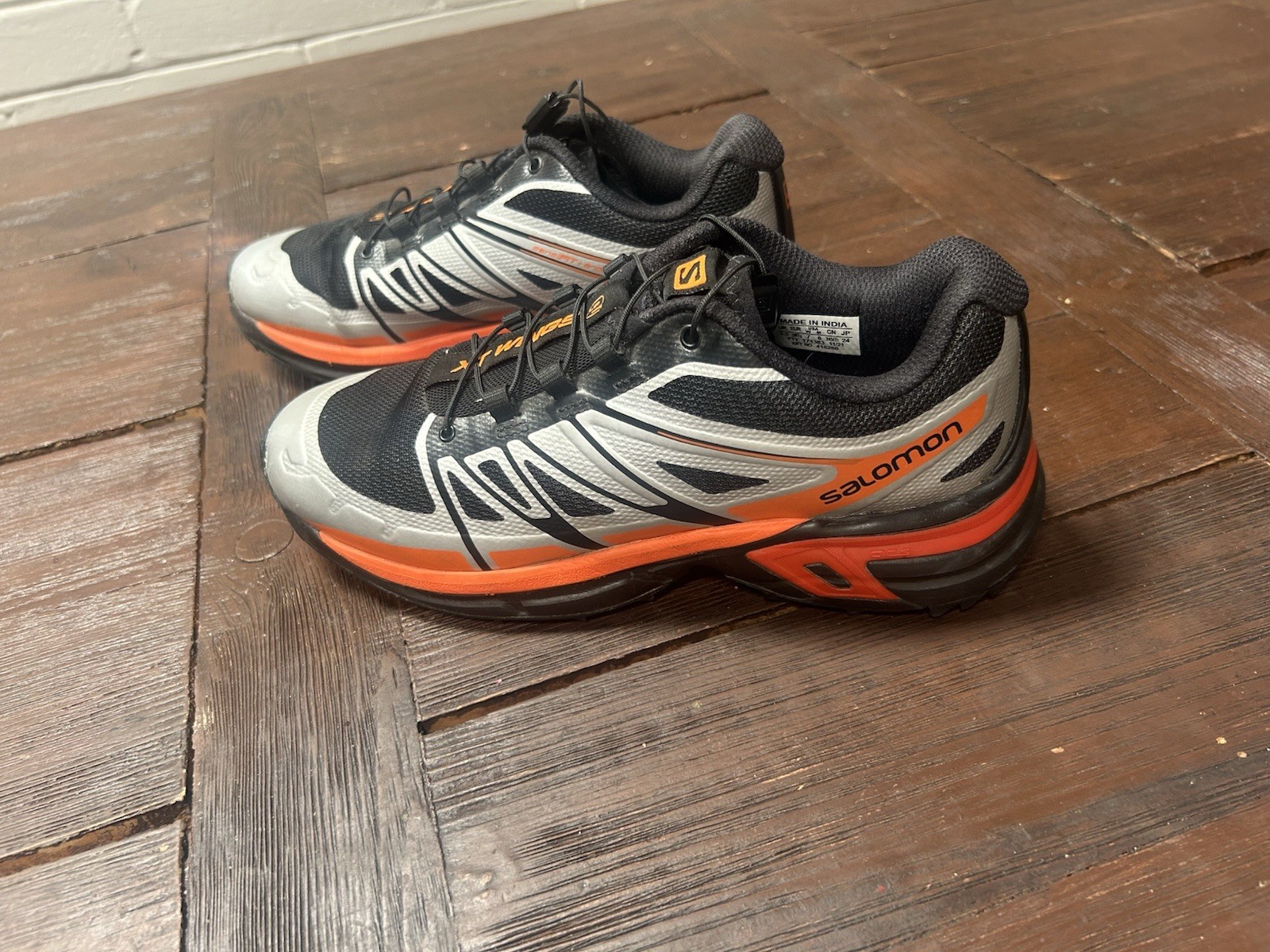 Salomon Xt Wings 2 Womens 7 Mens 6 Black Silver Orange Barely Worn
