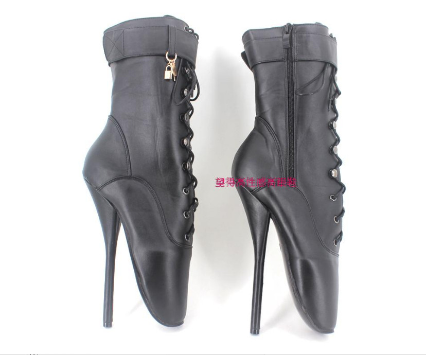 Us12 Womens Ballet Dance Queen 18Cm High Heel Boots Sexy Nightclub Stage Shoes