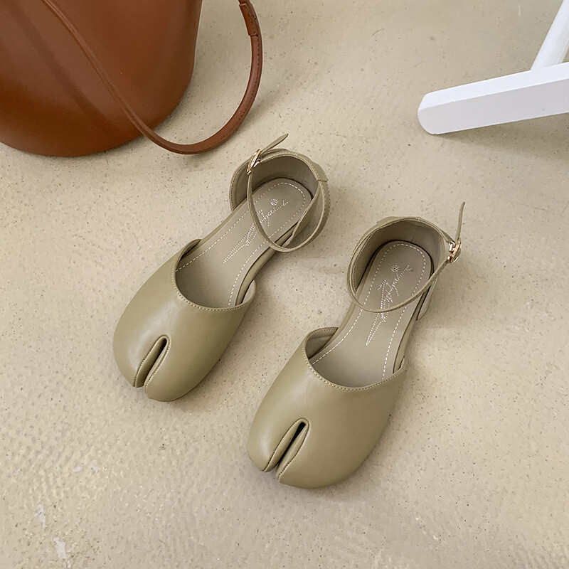 Women Flat-Bottom Split-Toed Sandals Shoes Summer Ankle Strap Comfort Shoes