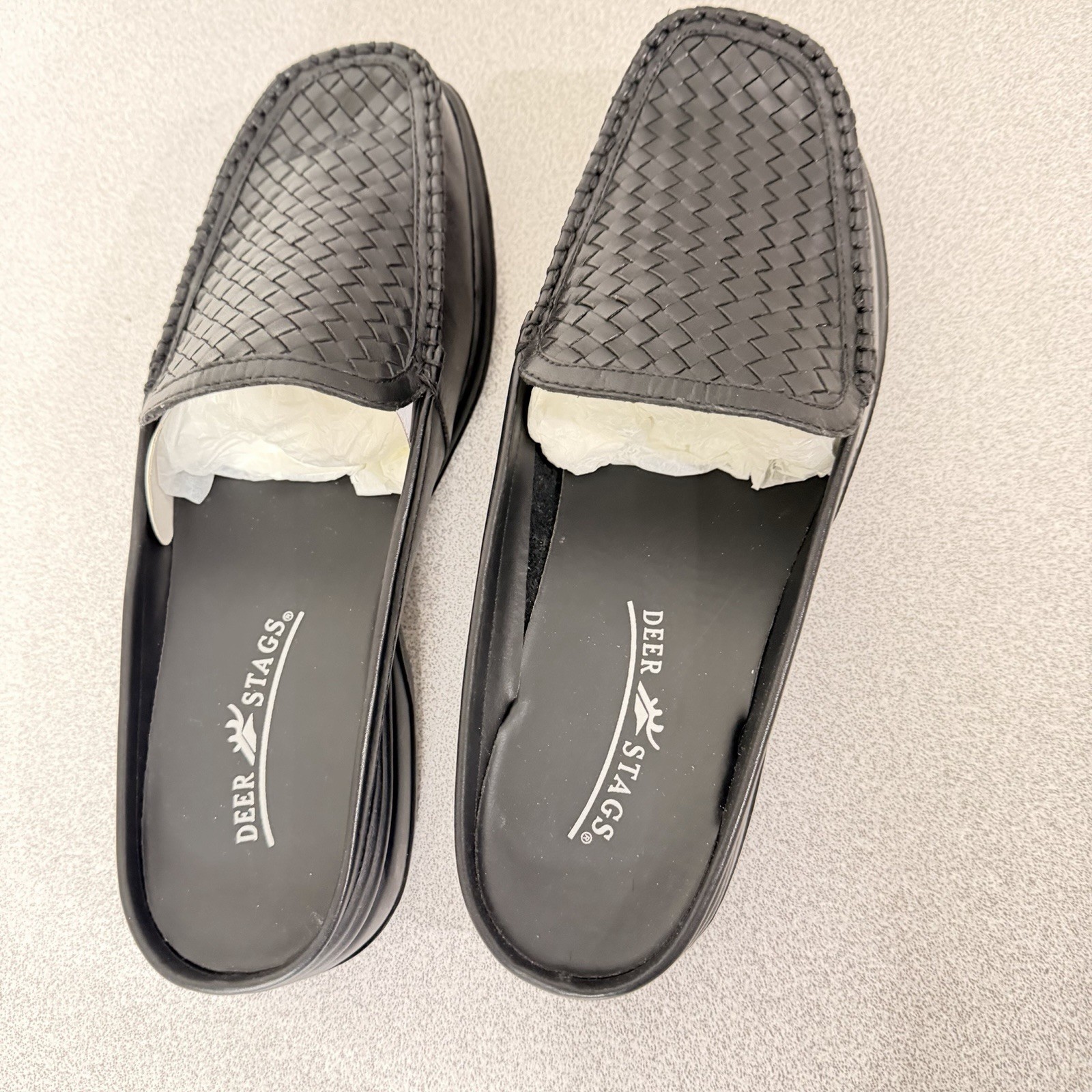 Deer Stags Women’s Size 9 W Mules Slip On Black Casual SMTH Knit T-06 NOS
