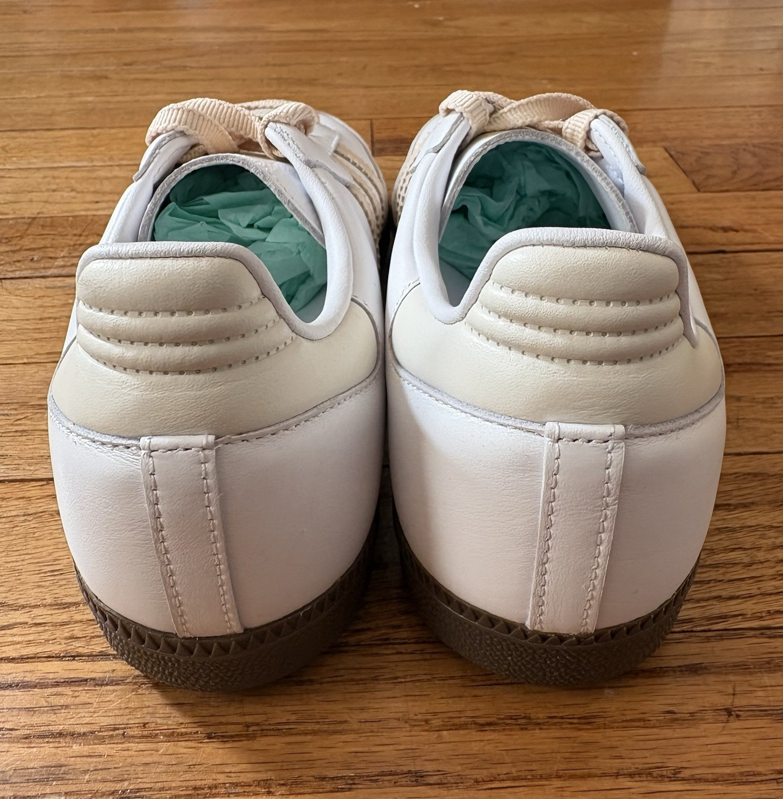 Adidas Samba OG Women 9 White Sand Strata Retro Terrace Gum Sole Sneakers Casual