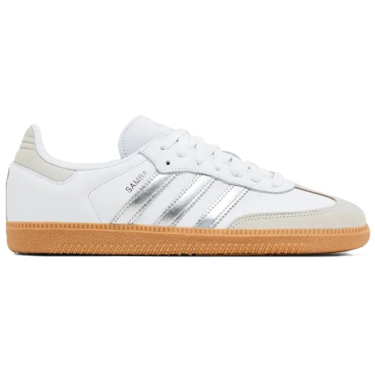 Adidas Samba OG White Silver Metallic Grey JI2725 Womens New