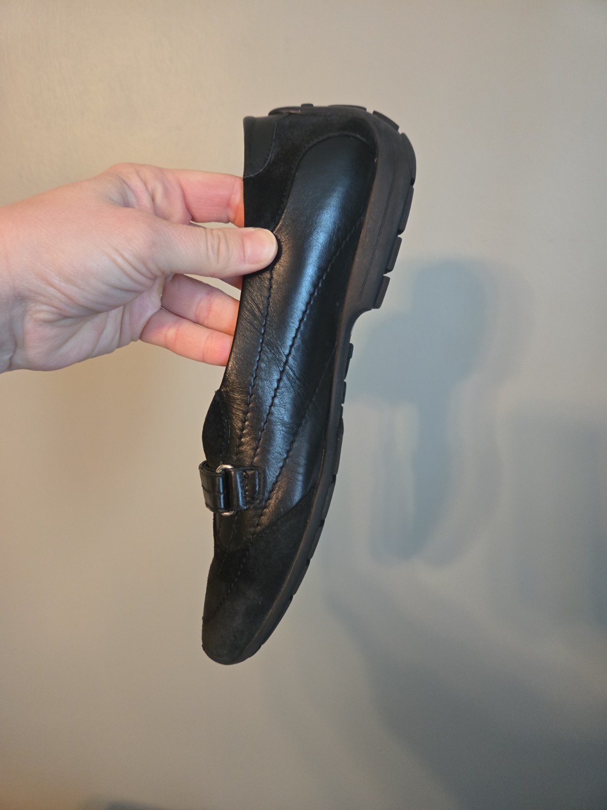 Paul Green Black Leather Munchen Loafers Women’s 5.5 Austria US 8.5 Adjustable