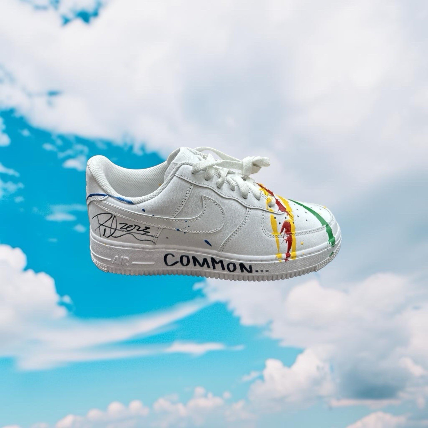 Authentic Custom Nike Air Force 1 Low Paint Splatter NWOB Size 8.5