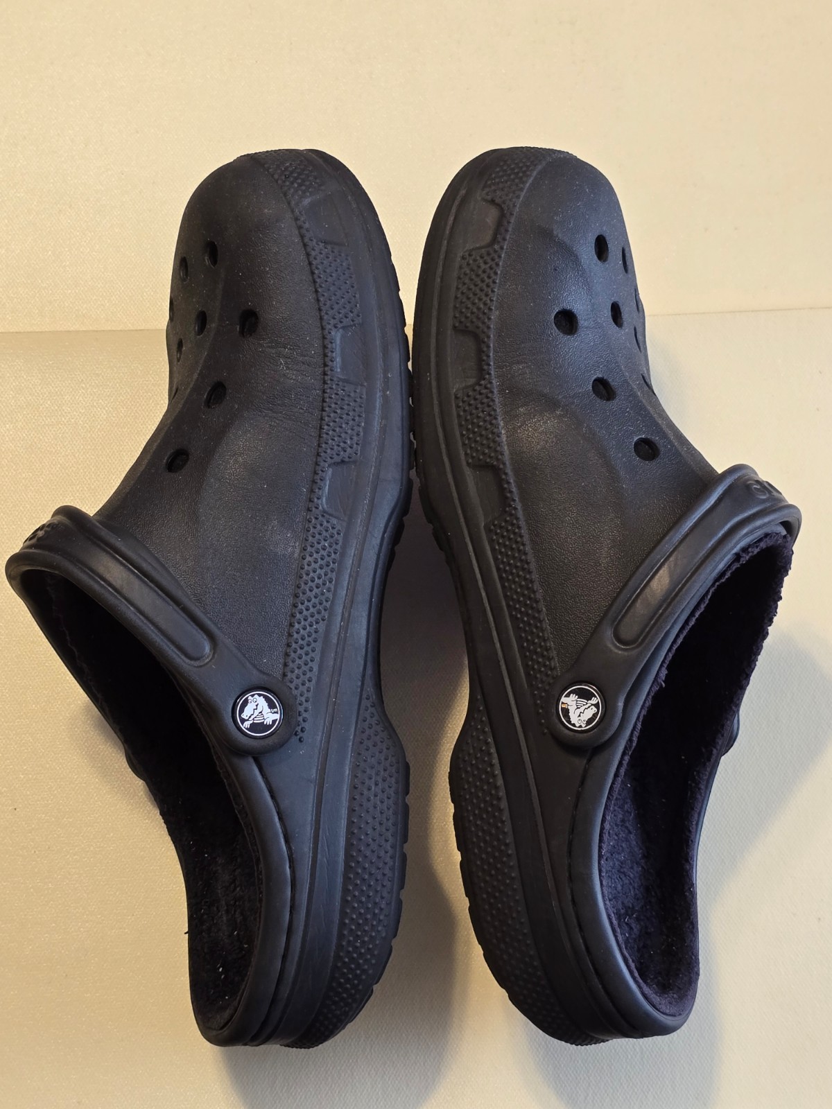 Crocs Baya Black Lined Clogs Slip on Unisex Size M10/W12