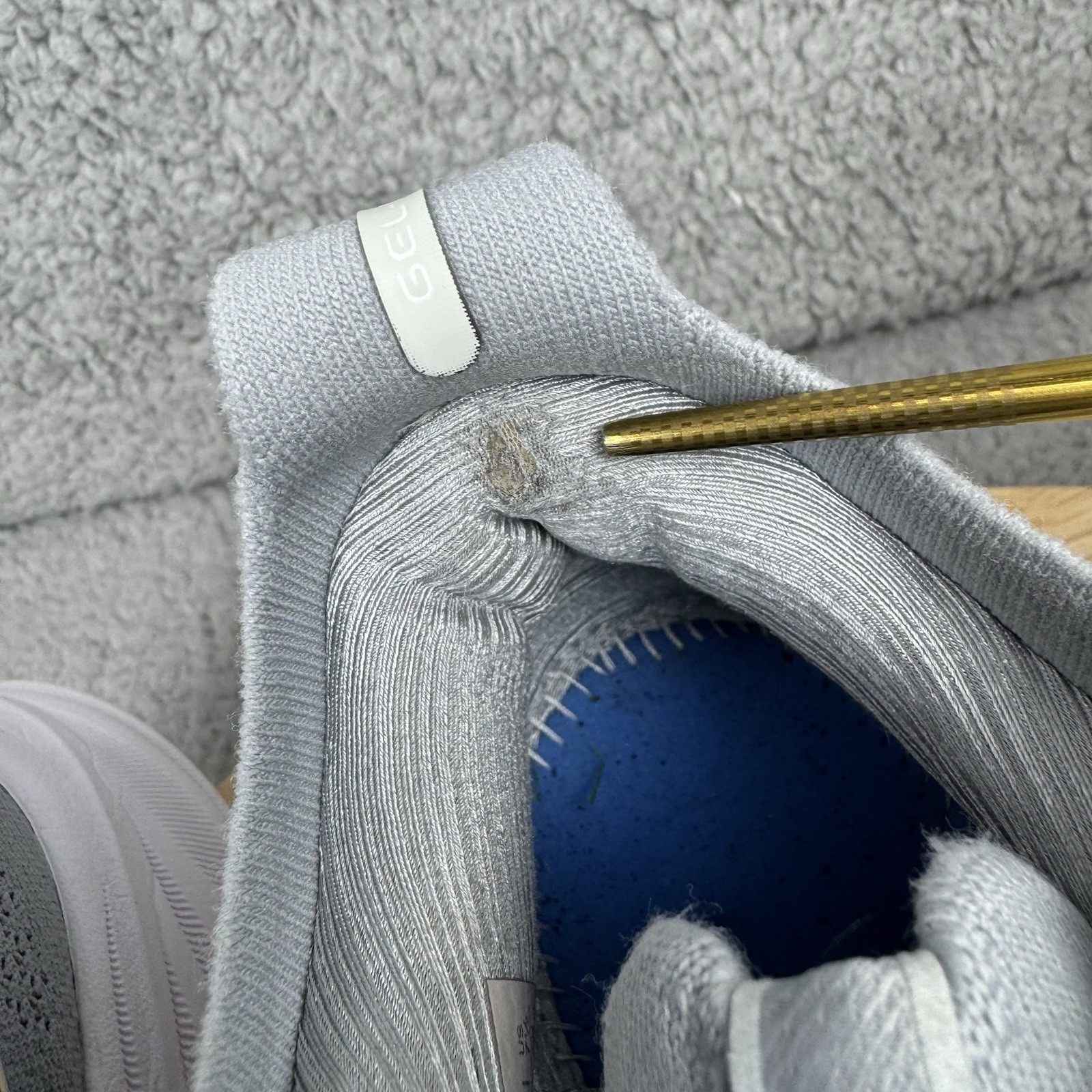 Asics Gel-Nimbus 26 Womens 7.5 Gray Running Walking Shoes 1012B601 NO INSOLES