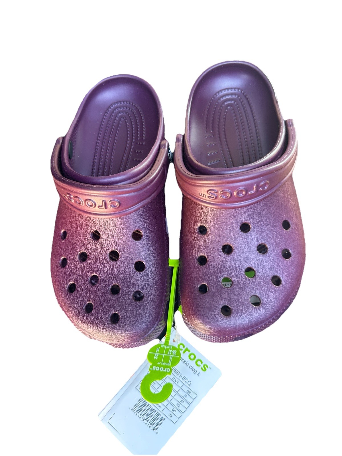 New CROCS Classic Clog K Purple 206991-5CQ Size J4