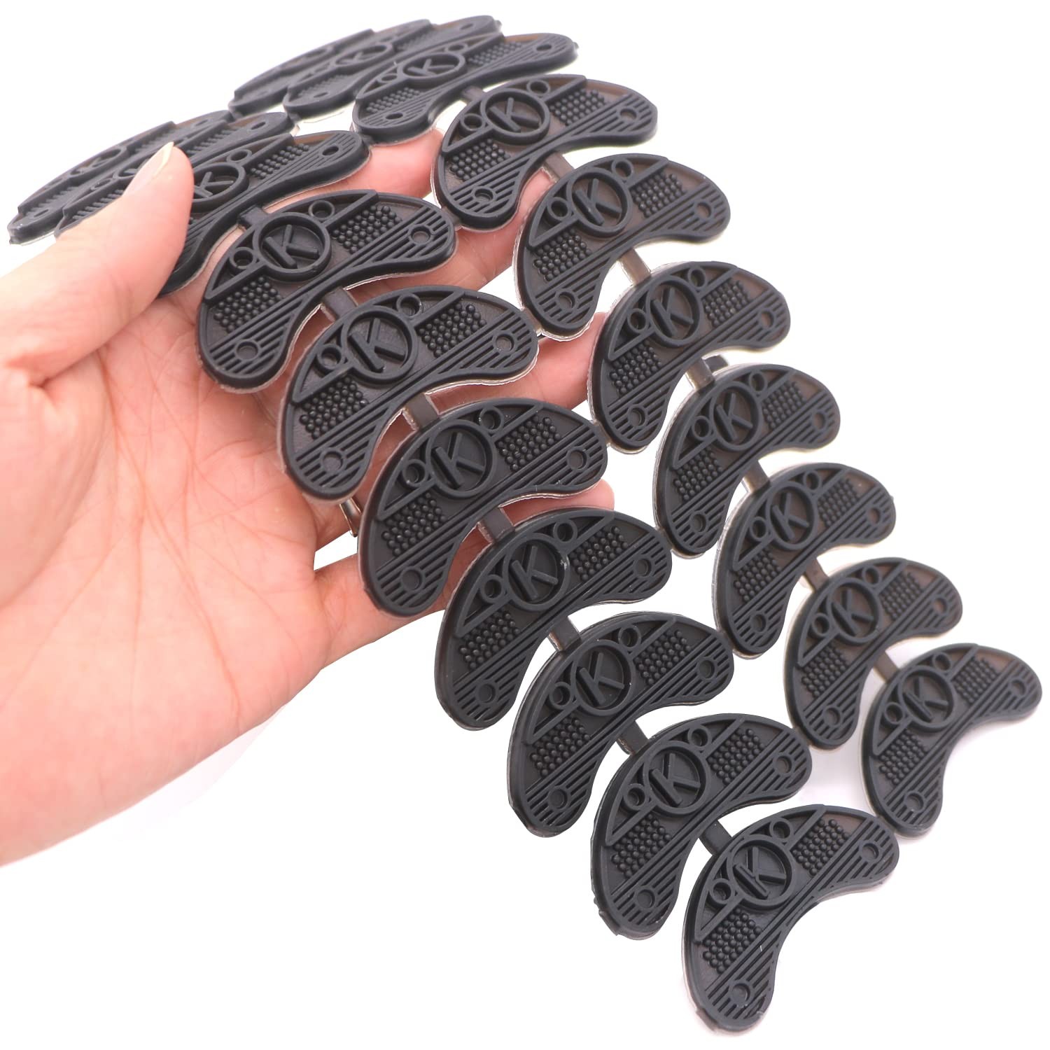 GOETOR Heel Plates 30 PCS 5.4 x 2 x 0.5 cm (2.12 x 0.79 x 0.2 Inch), Black