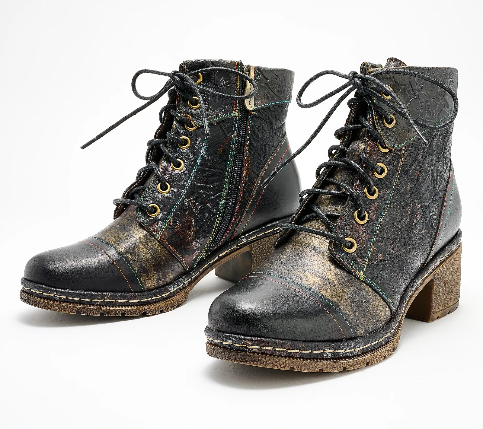L’Artiste by Spring Step Leather Lace-Up Boots Fallinluv
