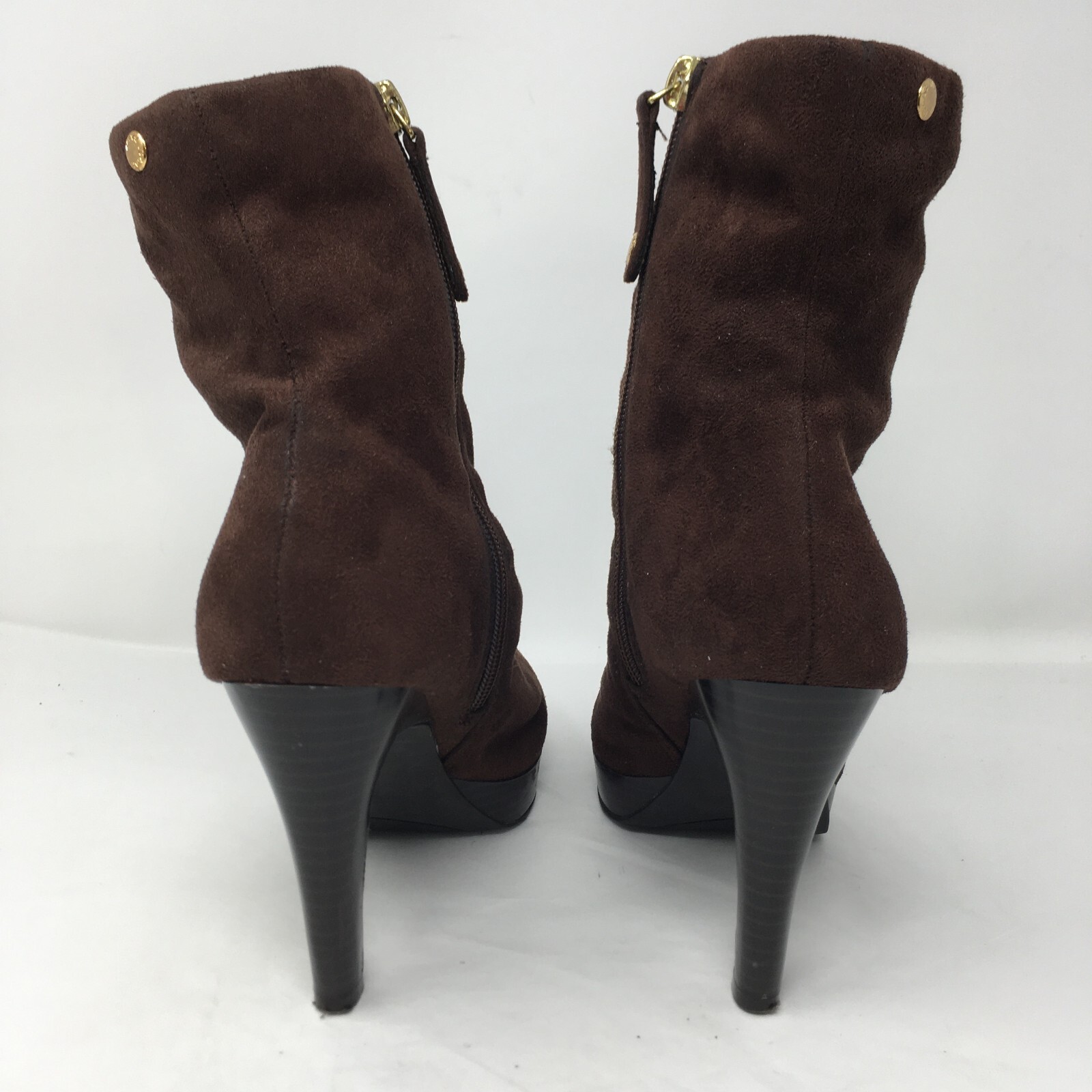 Isaac Mizrahi for Target Women’s Brown Side Zip High Heel Ankle Boots Size US 6M