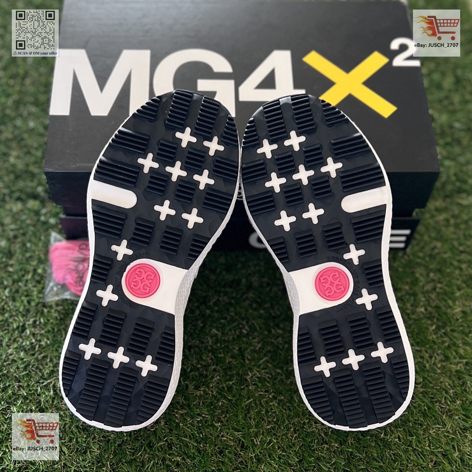 G/Fore GFORE MG4x2 Golf Rainbow Shoe Sneakers ⛳️ LADIES 7.5 ⛳️ Black Pink Camo
