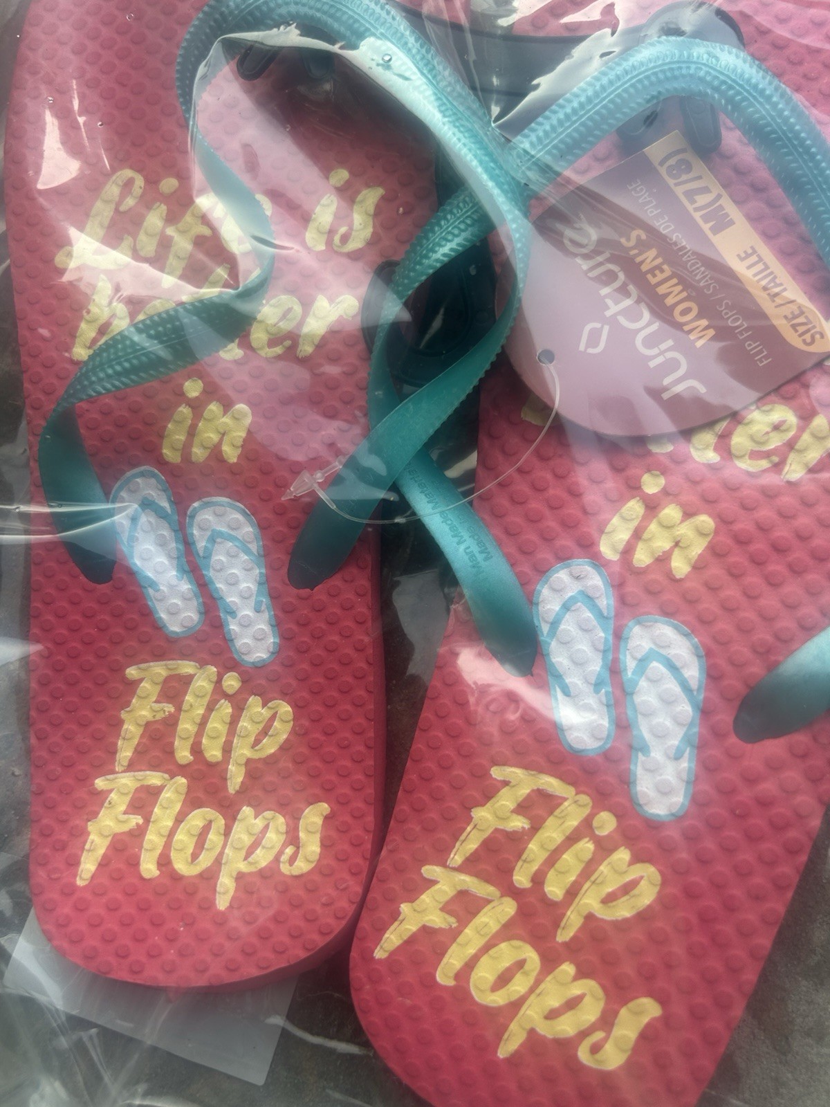 Lot of 5 Women’s Juncture Flip Flops Size 7/8 New Assorted Colors Beach