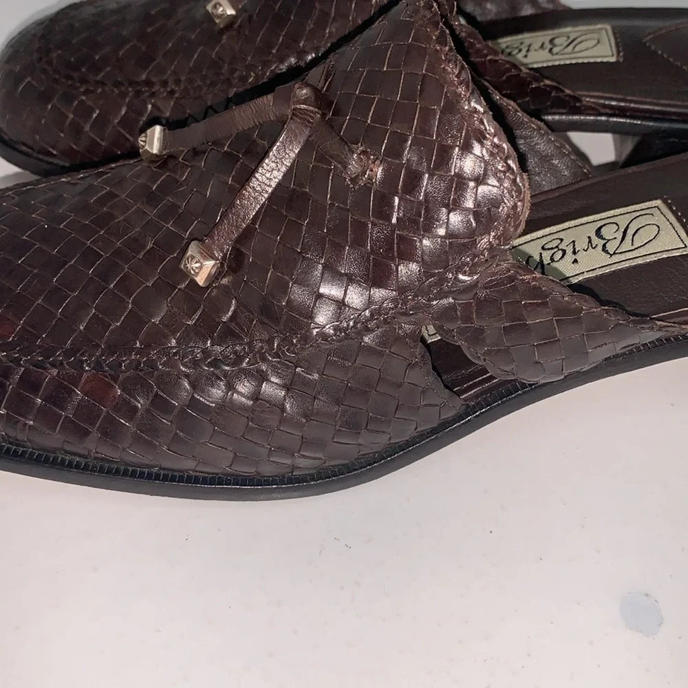 Brighton LIBBY Chocolate Woven Mules Size 6
