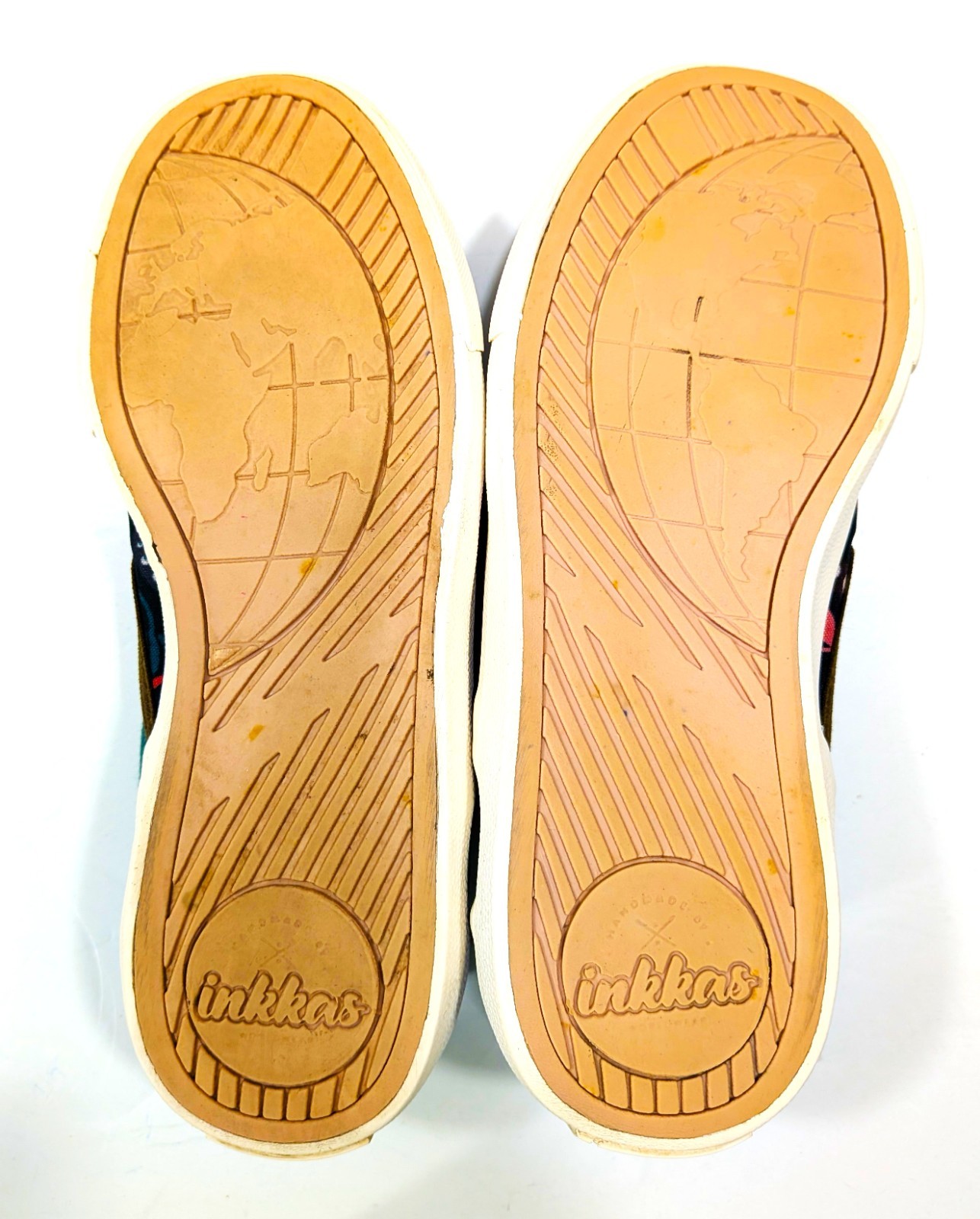 Inkkas Passerine Bird Pattern Slip On Canvas Colorful Boho Shoes/Sneakers Sz 7