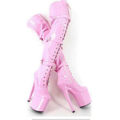 Womens Thigh High Boots Cosplay Over Knee Boots Super High Heel Shoes 20cm 2025