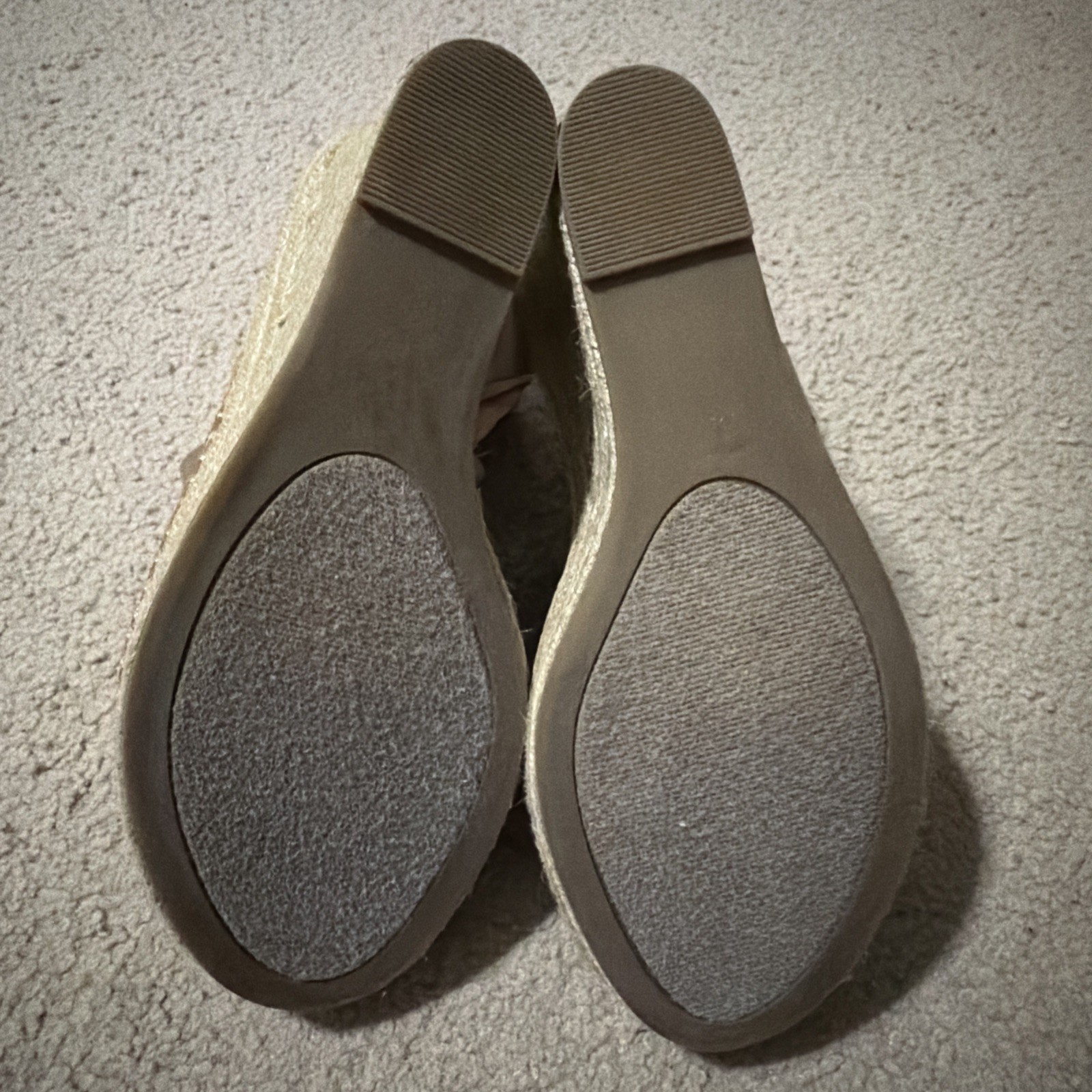 So Womens Sandals Size 9M Sandals Espadrilles Wedges Ankle Strap Shoes Rose Gold