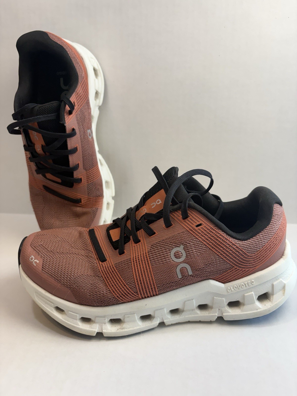 On Cloudgo Women Mesh Running Sneakers Wide Lace Up Pink White Black