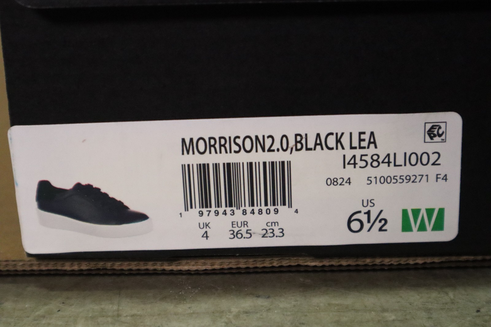 Naturalizer Morrison 2.0 Lace Up Leather Sneakers Black US Women’s Size 6.5W