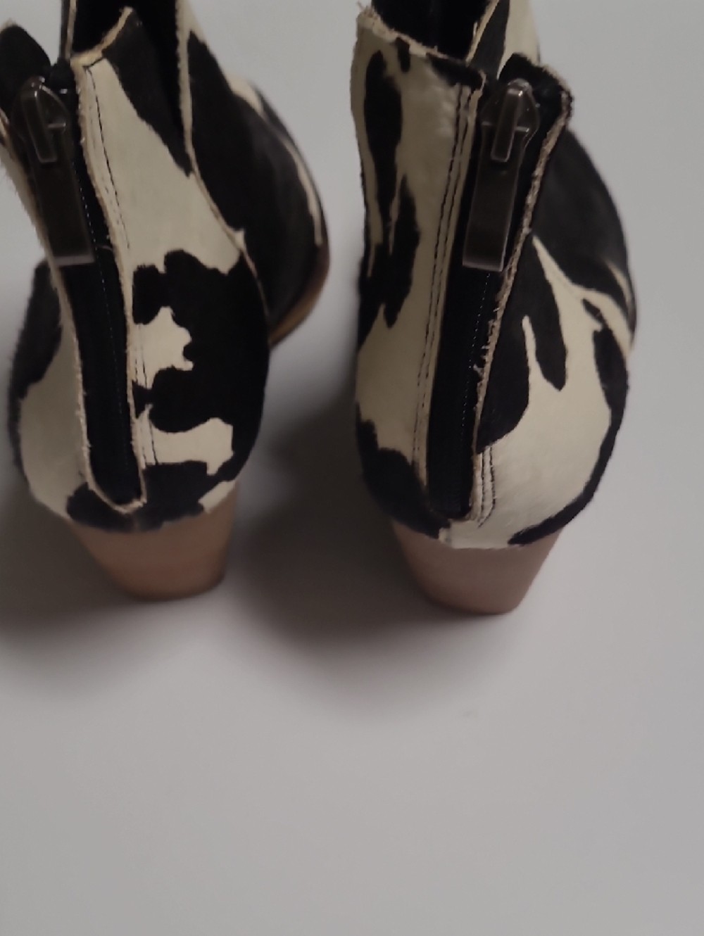 Boutique by Corkys Cow Print Black and White Ankle Boots – Women’s Booties
