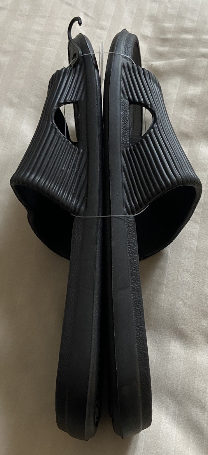 NWT Women’s JUNCTURE Black Rubber Pool Slide/Mule Sandals – Size XL 11/12
