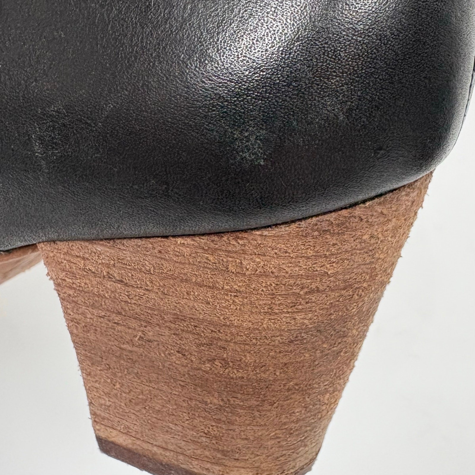 Madewell Womens Billie Boots Black Leather Block Heel Side Zip Closure Size 7