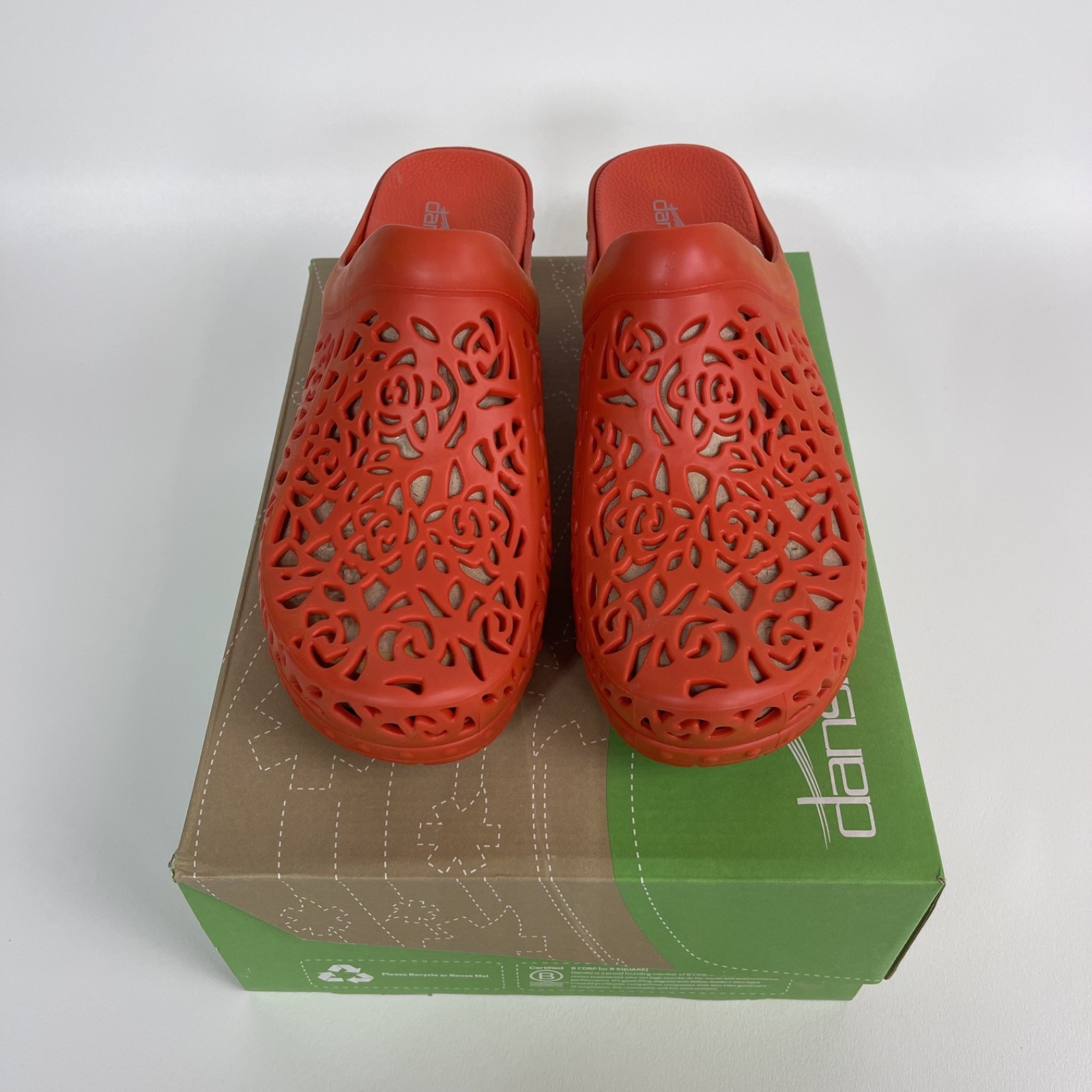 Dansko Pippa Molded Clog Shoe Open Back Thermoplastic Orange EU 41 (US 10.5-11)